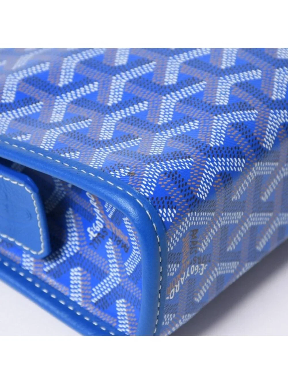 Goyard Jouvence PM Pouch Clutch Leather Blue